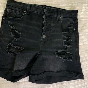 Black Curvy Super hi rise shortie